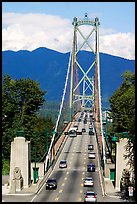 Lions Gate Bridge, mid-day. Vancouver, British Columbia, Canada