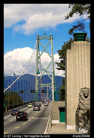 Lions Gate suspension bridge. Vancouver, British Columbia, Canada