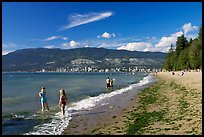 Girls playing in water, Stanley Park. Vancouver, British Columbia, Canada