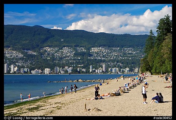 Beach, Stanley Park. Vancouver, British Columbia, Canada (color)