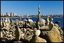 Balanced rocks and skyline, Stanley Park. Vancouver, British Columbia, Canada (color)