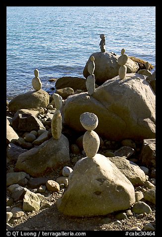 Balanced rocks. Vancouver, British Columbia, Canada (color)