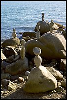 Balanced rocks. Vancouver, British Columbia, Canada (color)