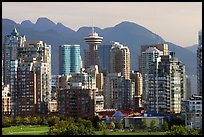 Downtown skyline and mountains. Vancouver, British Columbia, Canada