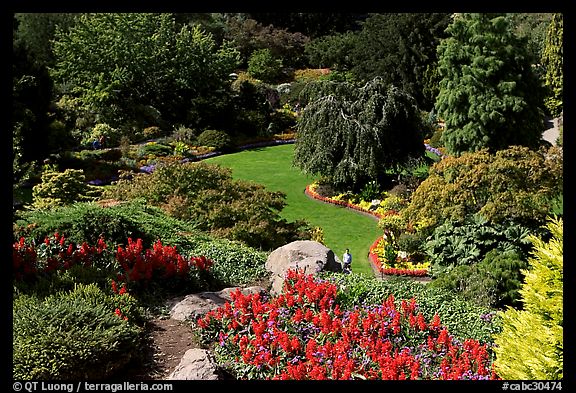 Sunken Garden in Queen Elizabeth Park. Vancouver, British Columbia, Canada (color)