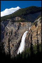 Takakkaw Falls, 254 meter high. Yoho National Park, Canadian Rockies, British Columbia, Canada (color)