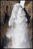 Close-up of raging waters of Takakkaw Falls. Yoho National Park, Canadian Rockies, British Columbia, Canada