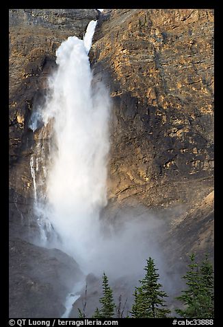 Takakkaw Falls, one the Canada's highest waterfalls. Yoho National Park, Canadian Rockies, British Columbia, Canada (color)