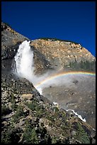 Rainbow formed in the mist of Takakkaw Falls. Yoho National Park, Canadian Rockies, British Columbia, Canada ( color)