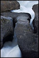 Kicking Horse River flowing through the Natural Bridge. Yoho National Park, Canadian Rockies, British Columbia, Canada