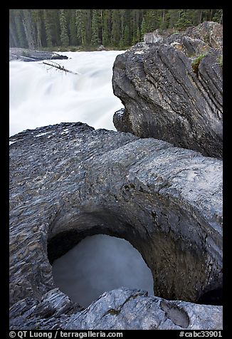 Arch of the Natural Bridge. Yoho National Park, Canadian Rockies, British Columbia, Canada (color)