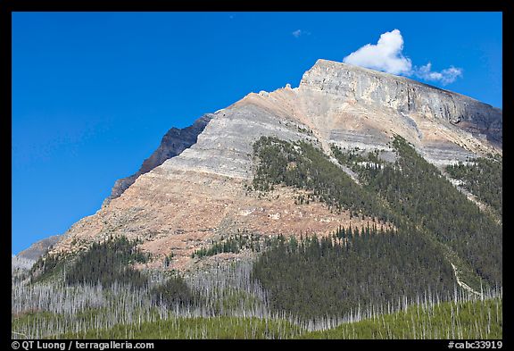 Peak near Vermillion Pass. Kootenay National Park, Canadian Rockies, British Columbia, Canada