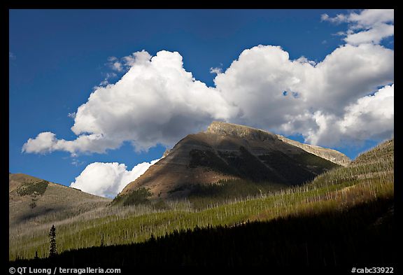 Peak, clouds, and shadows. Kootenay National Park, Canadian Rockies, British Columbia, Canada