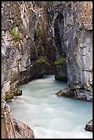 Tokkum Creek at the entrance of narrows of Marble Canyon. Kootenay National Park, Canadian Rockies, British Columbia, Canada (color)