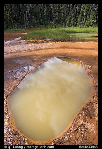 Mineral pool known as Paint Pot, used by First Nations for coloring. Kootenay National Park, Canadian Rockies, British Columbia, Canada