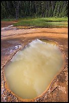 Mineral pool known as Paint Pot, used by First Nations for coloring. Kootenay National Park, Canadian Rockies, British Columbia, Canada (color)