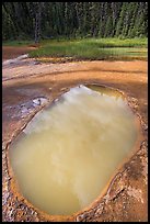 Mineral pool known as Paint Pot, used by First Nations for coloring. Kootenay National Park, Canadian Rockies, British Columbia, Canada