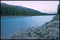 Kootenay River and Mitchell Range, sunset. Kootenay National Park, Canadian Rockies, British Columbia, Canada