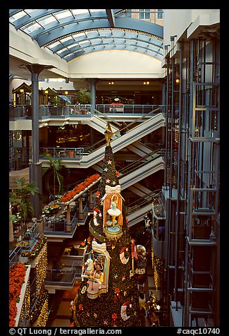Inside one of the huge indoor shopping malls, Montreal. Quebec, Canada (color)