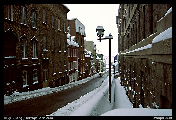 Street in winter, Quebec City. Quebec, Canada (color)