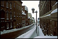 Street in winter, Quebec City. Quebec, Canada (color)