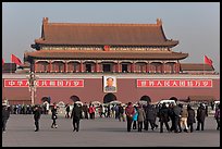 Tiananmen Gate to the Forbidden City from Tiananmen Square. Beijing, China