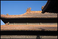 Roof detail, Forbidden City. Beijing, China (color)