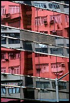 Reflection in glass building, Kowloon. Hong-Kong, China