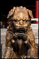 Gilded lion, Forbidden City. Beijing, China