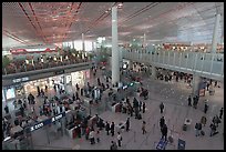 Security check area, Capital International Airport. Beijing, China (color)