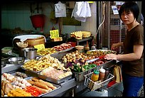 Food stall, Kowloon. Hong-Kong, China ( color)