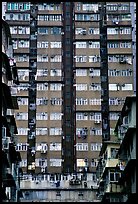 High-rise residential building in a popular district, Kowloon. Hong-Kong, China