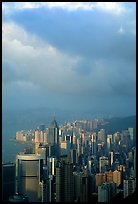 Hong-Kong citiscape from Victoria Peak, sunset. Hong-Kong, China ( color)