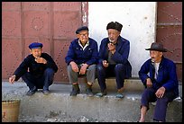 Elderly men. Shaping, Yunnan, China