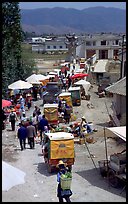 Market and village. Shaping, Yunnan, China