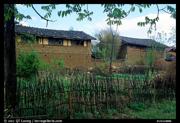 Traditional rural houses. Baisha, Yunnan, China (color)