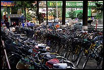 Bicycle parking lot. Kunming, Yunnan, China (color)