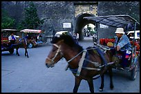 Horse carriage near the North Gate. Dali, Yunnan, China ( color)