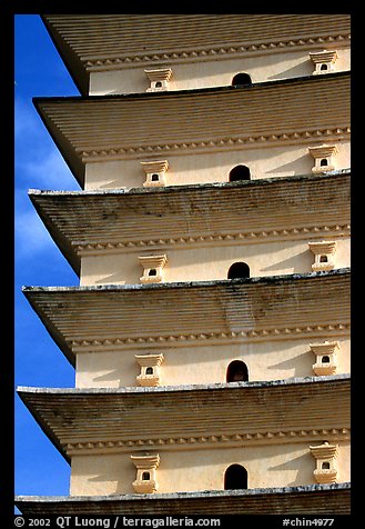 Detail of Quianxun Pagoda. Dali, Yunnan, China (color)