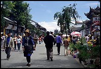 On one of the recently enlarged pedestrian streets. Dali, Yunnan, China