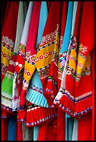 Sani dresses for sale. Shilin, Yunnan, China (color)
