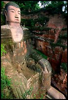 Da Fo (Grand Buddha) seen from Fuyu in Dafo Si. Leshan, Sichuan, China