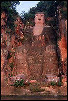 Da Fo (Grand Buddha) seen from the river. Leshan, Sichuan, China