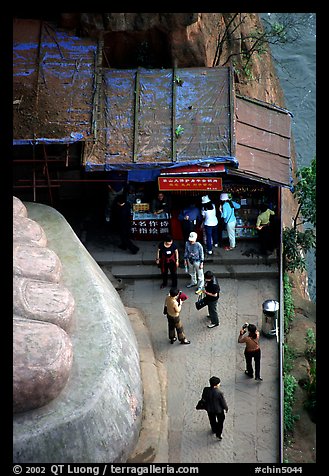 At the foot of the Grand Buddha. Leshan, Sichuan, China