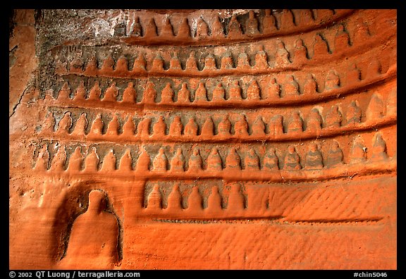 Cliffside scuptures. Leshan, Sichuan, China (color)