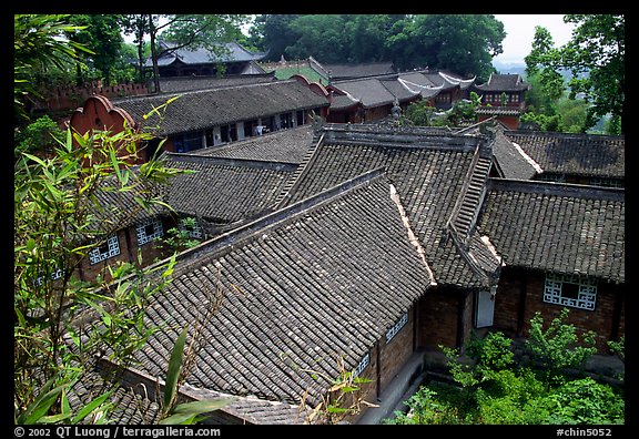 Wuyou Si, Tang dynasty temple. Leshan, Sichuan, China (color)