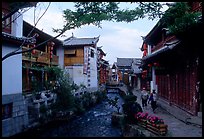 Early morning along a canal. Lijiang, Yunnan, China