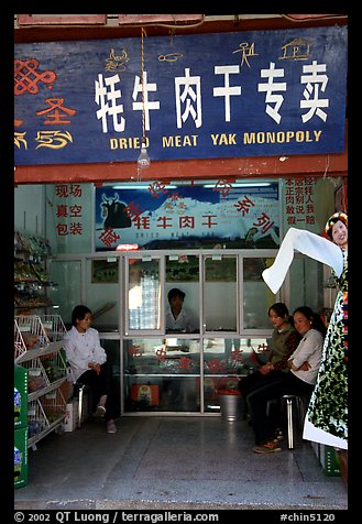 Store selling Yak meat. Lijiang, Yunnan, China