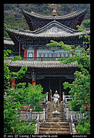 Ming dynasty Wufeng Lou (Five Phoenix Hall), a 20m high edifice dating from 1600. Lijiang, Yunnan, China (color)