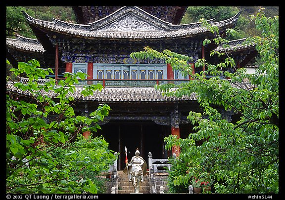 Ming dynasty Wufeng Lou (Five Phoenix Hall), a 20m high edifice dating from 1600. Lijiang, Yunnan, China (color)